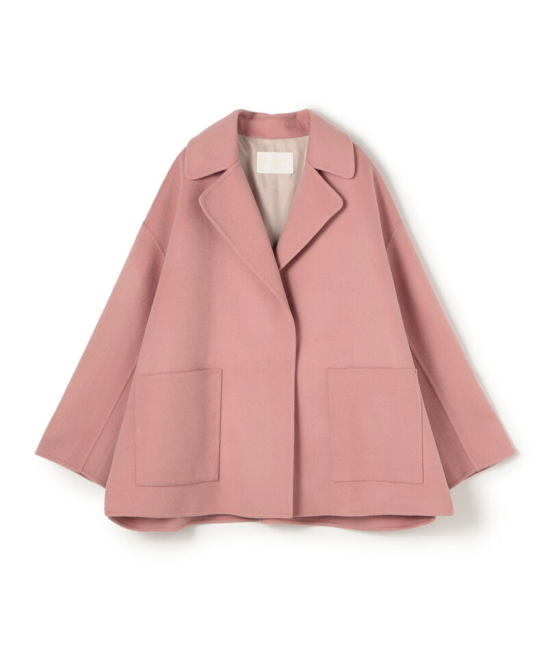 プレミアムウールリバー オープンカラーショートコート プレミアムウールリバー オープンカラーショートコート