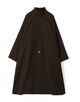 ウールギャバジン スタンドカラーコート