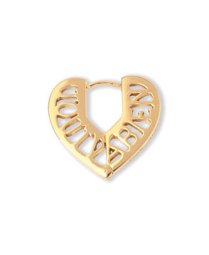 PLOW Lettering heart ピアス
