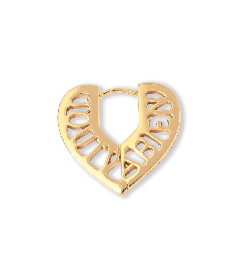 PLOW Lettering heart ピアス
