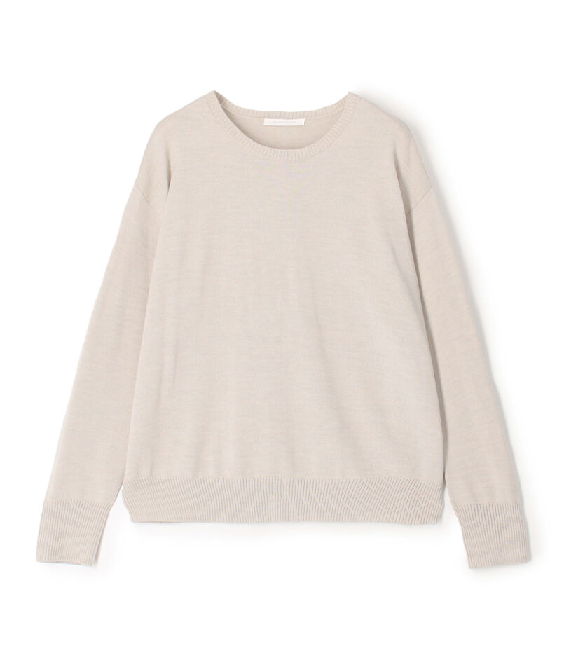 ウーステッドウール クルーネックプルオーバー