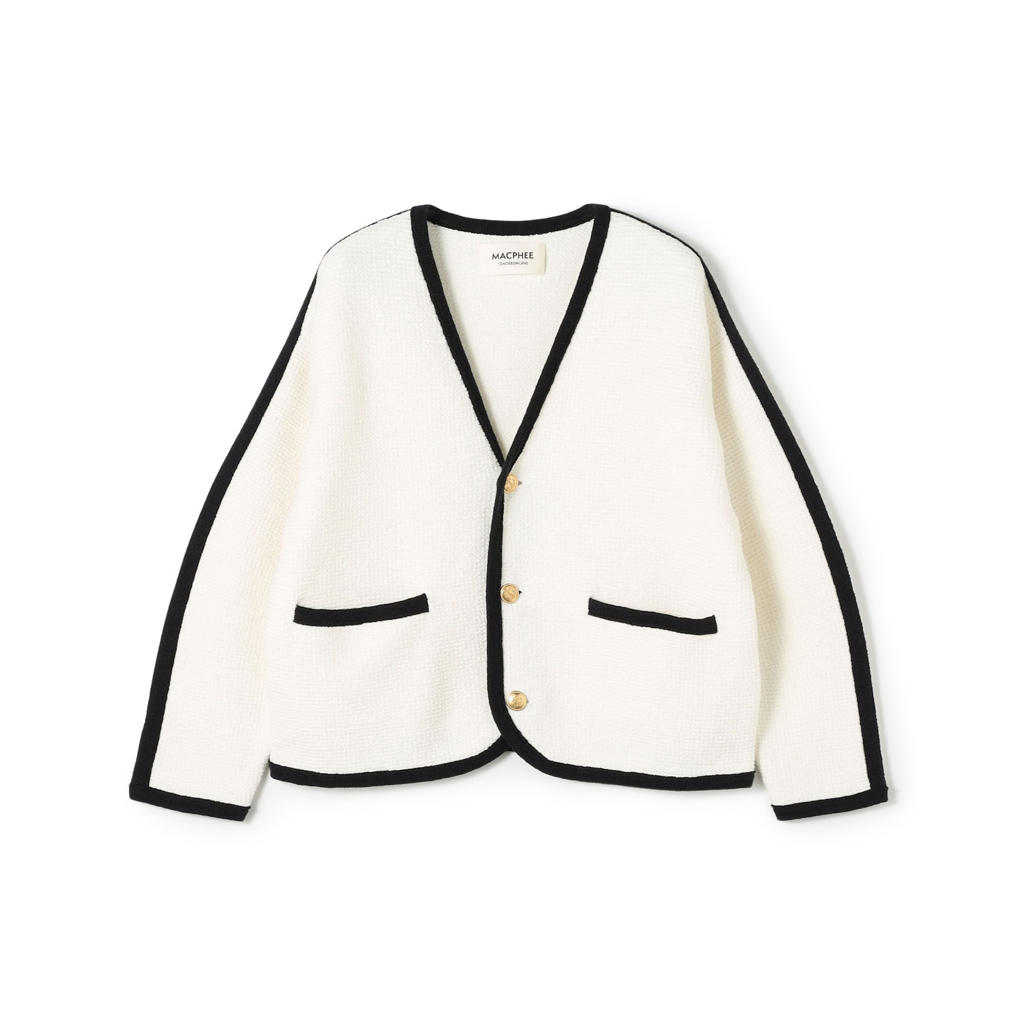 モスライクステッチ Vカラーカーディガン｜トゥモローランド 公式通販