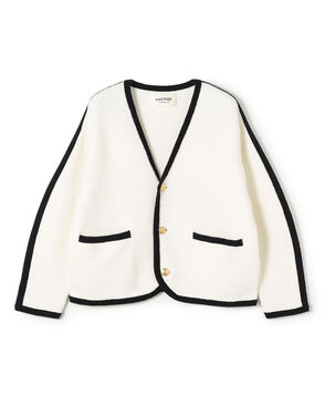 モスライクステッチ Vカラーカーディガン