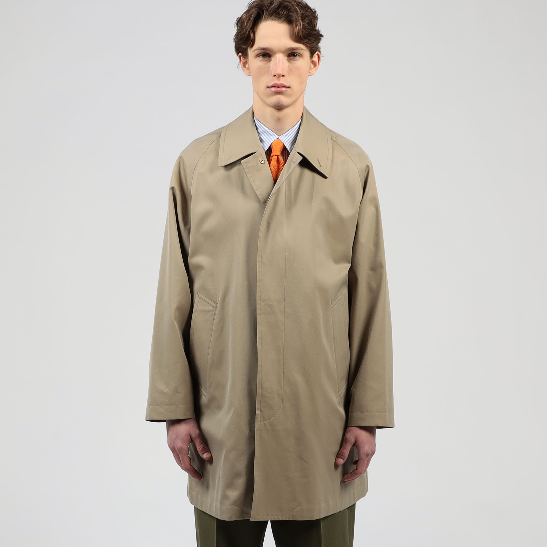 別注】INVERTERE コットンシルクギャバジン ステンカラーコート