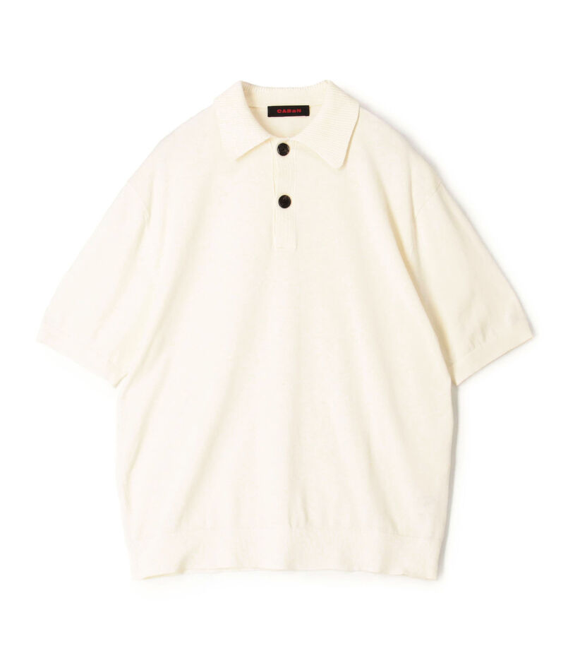 コットン ポロニットプルオーバー
