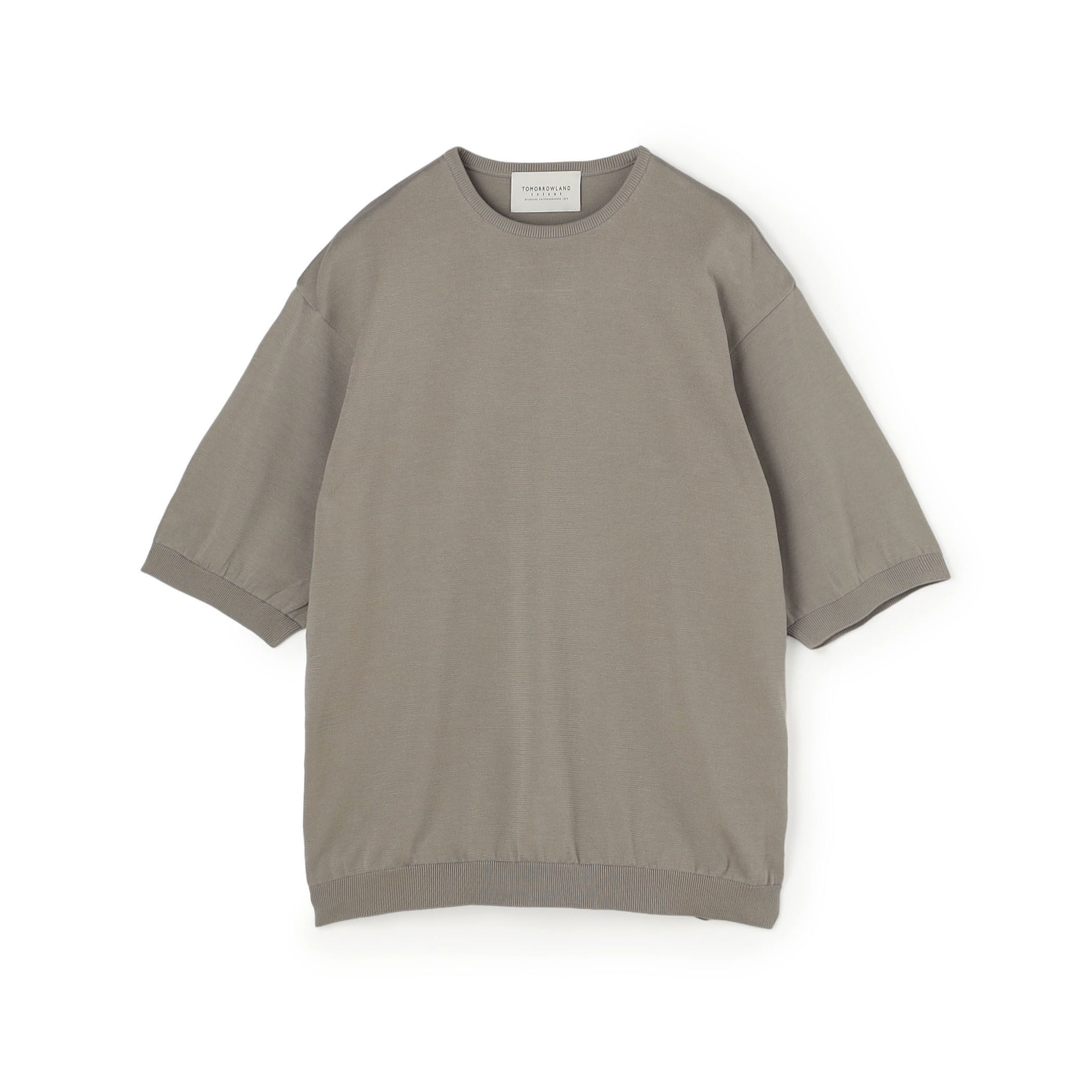 FEDELI for TOMORROWLAND グレージュ 半袖コットンニット TOMORROWLAND tricot コットンニットTシャツ｜トゥモローランド 公式サイト