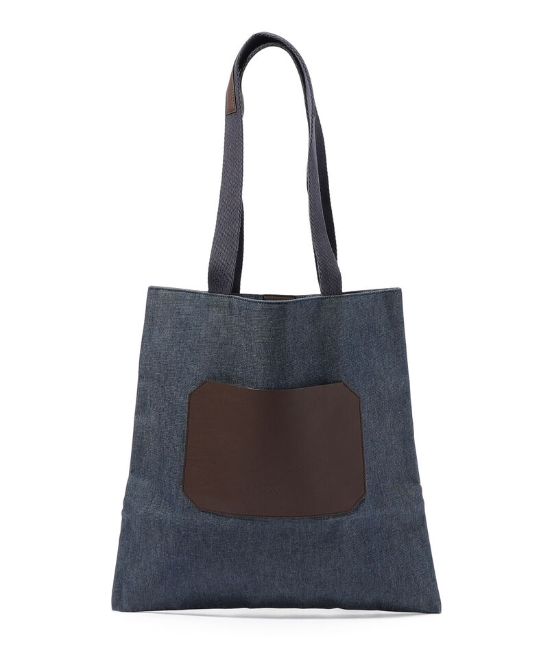 Helene Nepomiatzi TOTE BAG WITH LEATHE トートバッグ