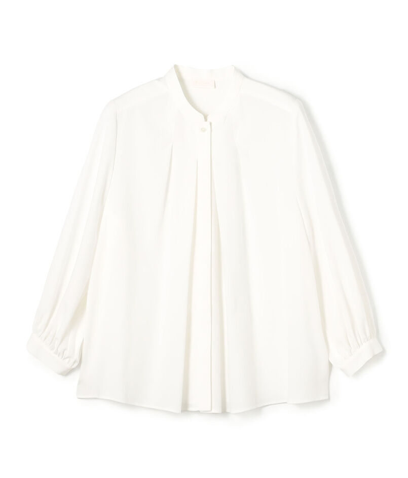 ジュエルコットン プチスタンドブラウス