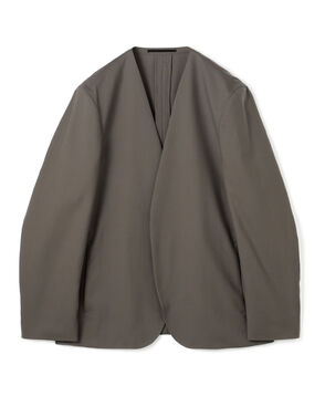 Super120's ウォッシャブルウール ノーカラージャケット