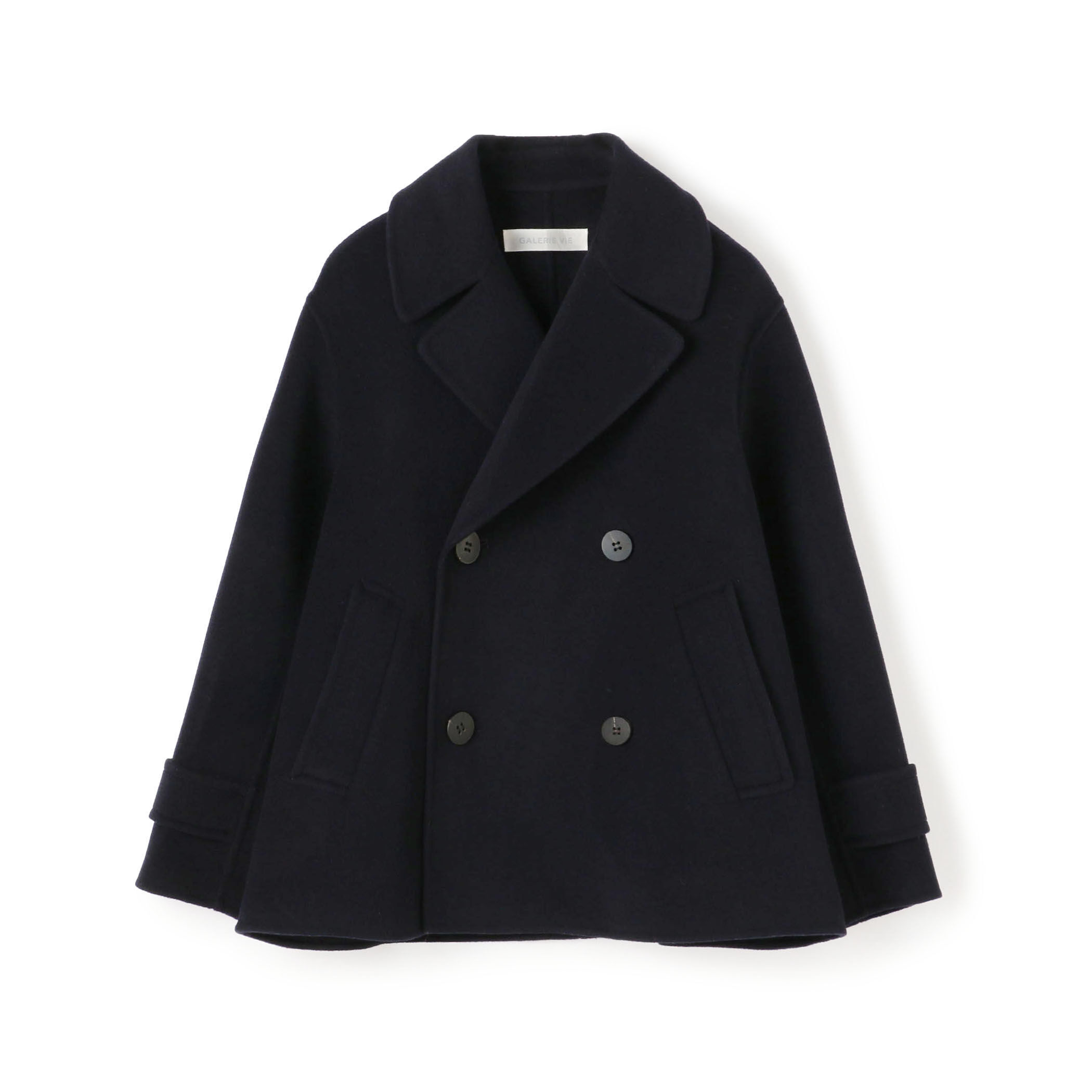 【トゥモローランド バッカ】美品ウールカシミヤ ダブル ベルト付 ハーフコート ウールカシミヤダブルフェイス ロングコート｜トゥモローランド