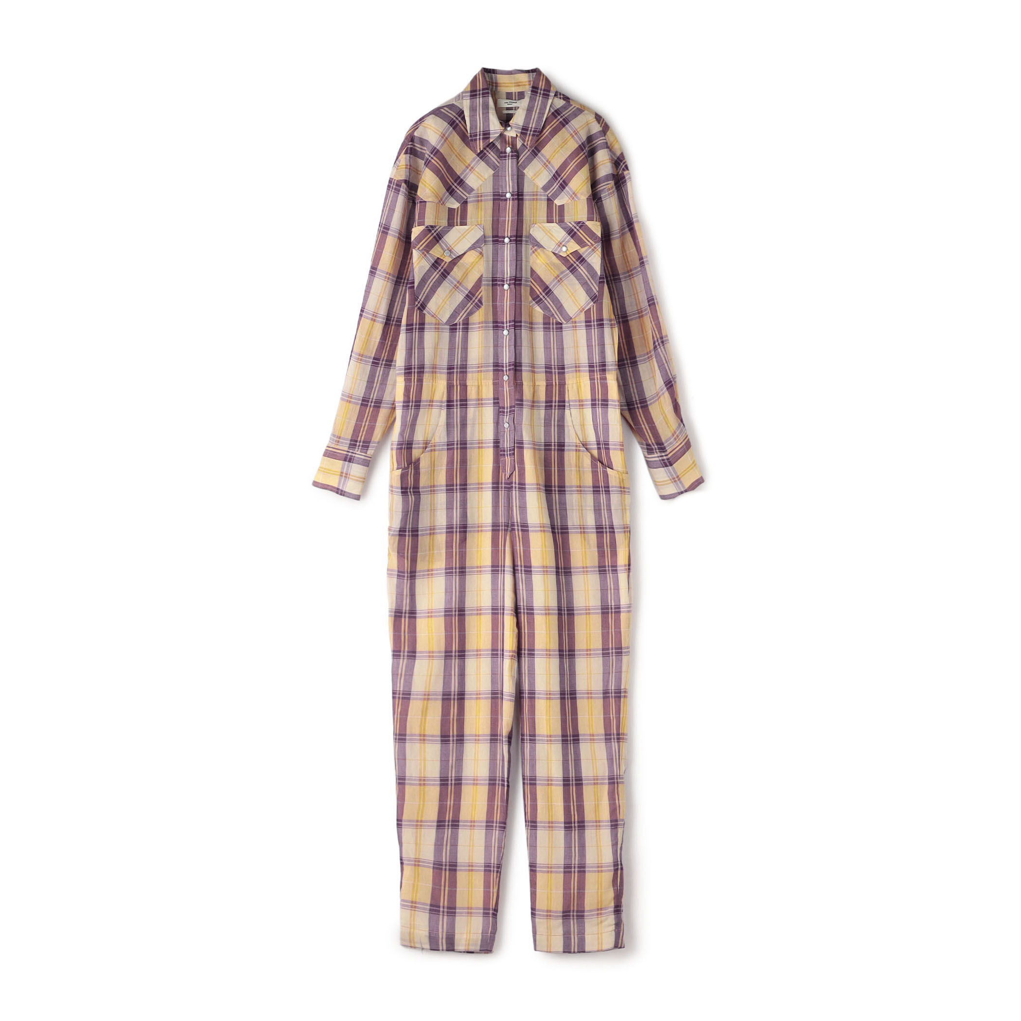 ISABEL MARANT ETOILE BACOPA コットン チェックジャンプスーツ