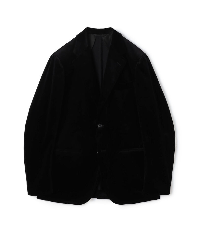 ウォッシュドベルベット シングルブレステッド 2Bジャケット PONTOGLIO