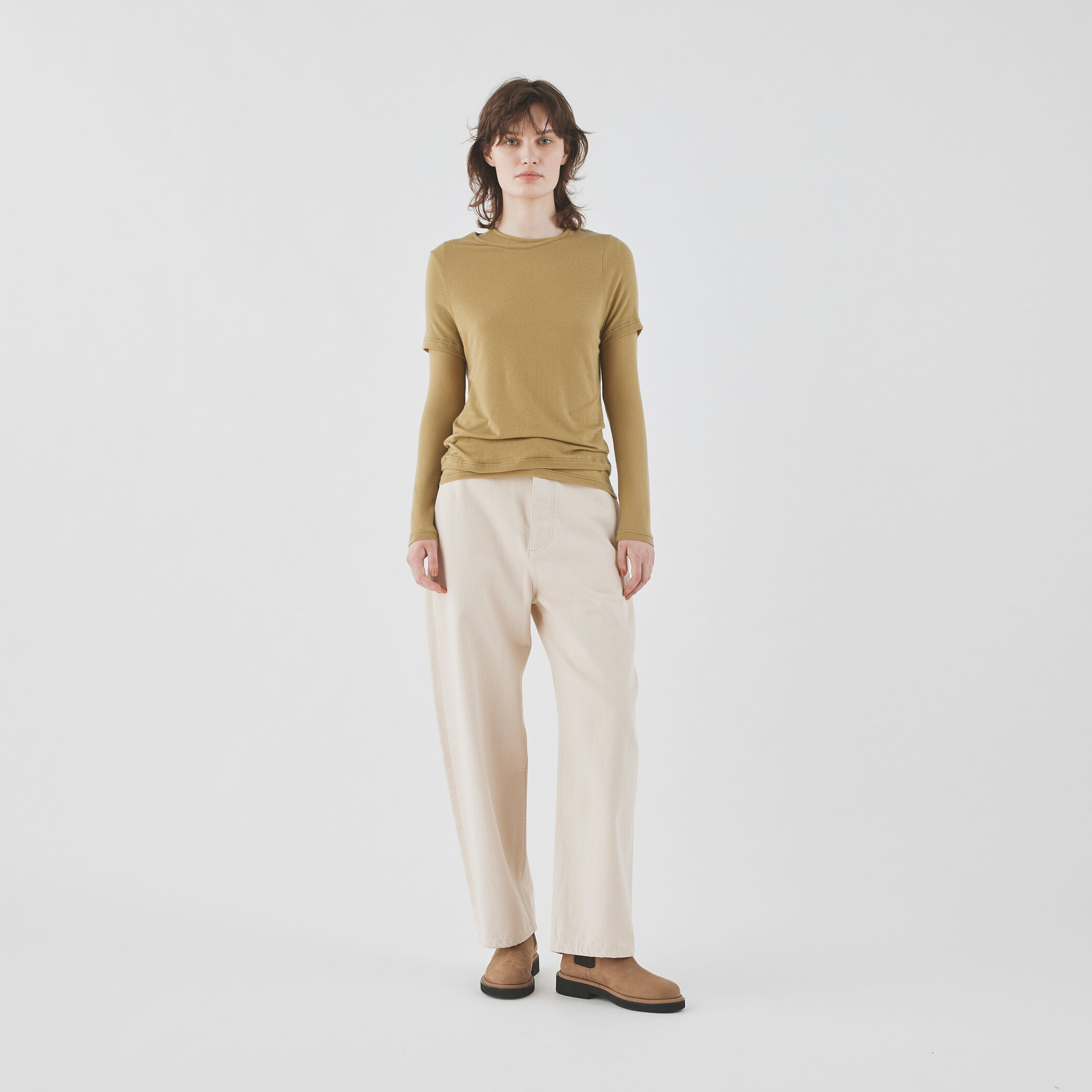 シーアイランドカラーデニム コクーンパンツ｜トゥモローランド 公式通販