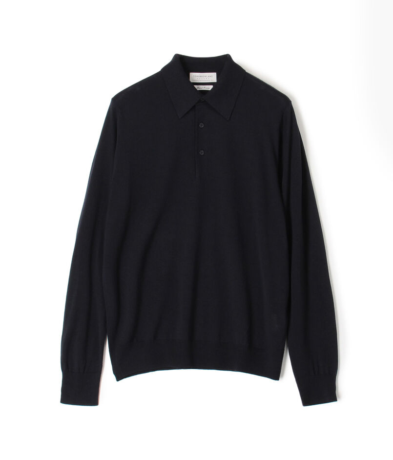 TOMORROWLAND tricot スーパーファインメリノウール ニットポロシャツ S-WOOL