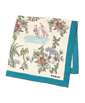 Zoo シルクプリントスカーフ