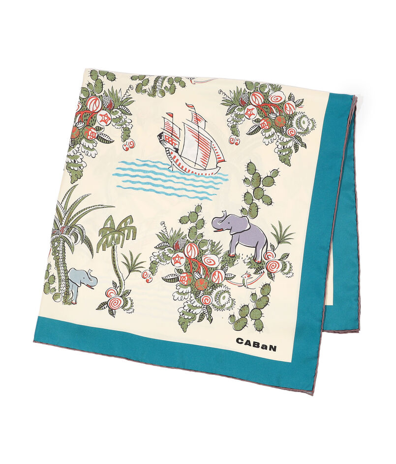 Zoo シルクプリントスカーフ