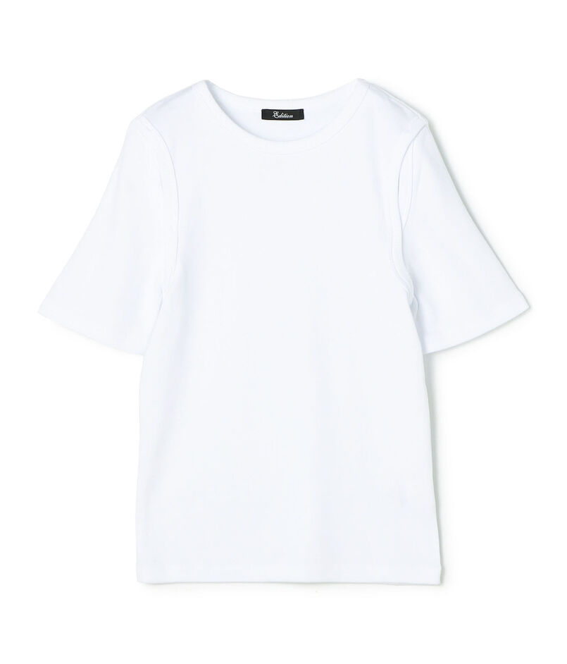 ■コットンフライス カットスリーブTシャツ