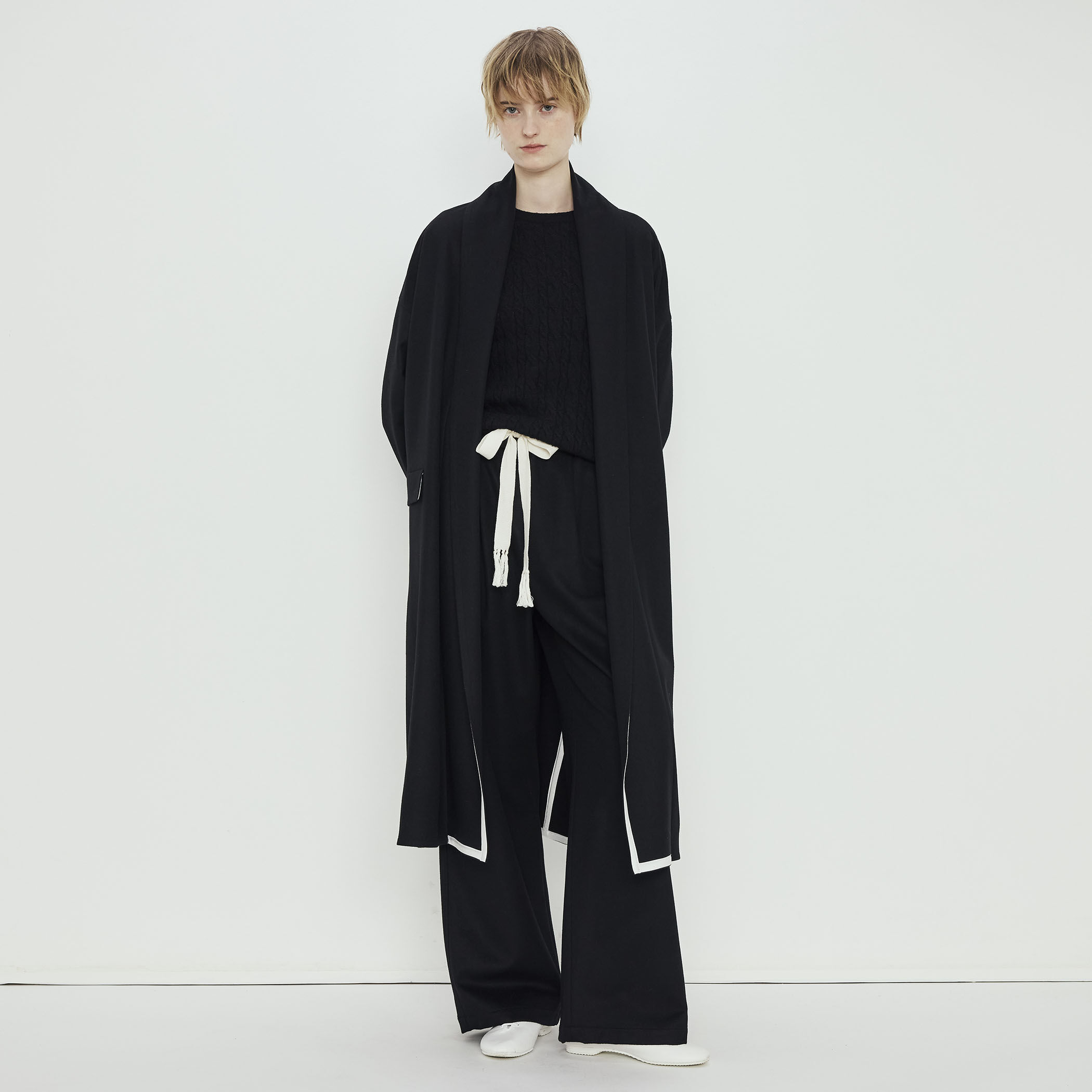 ウールカシミヤライトビーバー ショールカラーコート