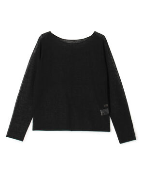 ハイツイストウールポリエステル ラウンドネックプルオーバー