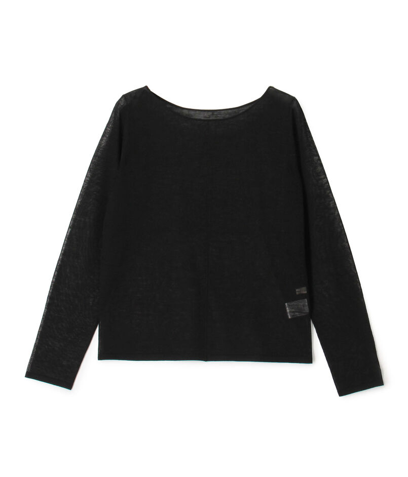 ハイツイストウールポリエステル ラウンドネックプルオーバー