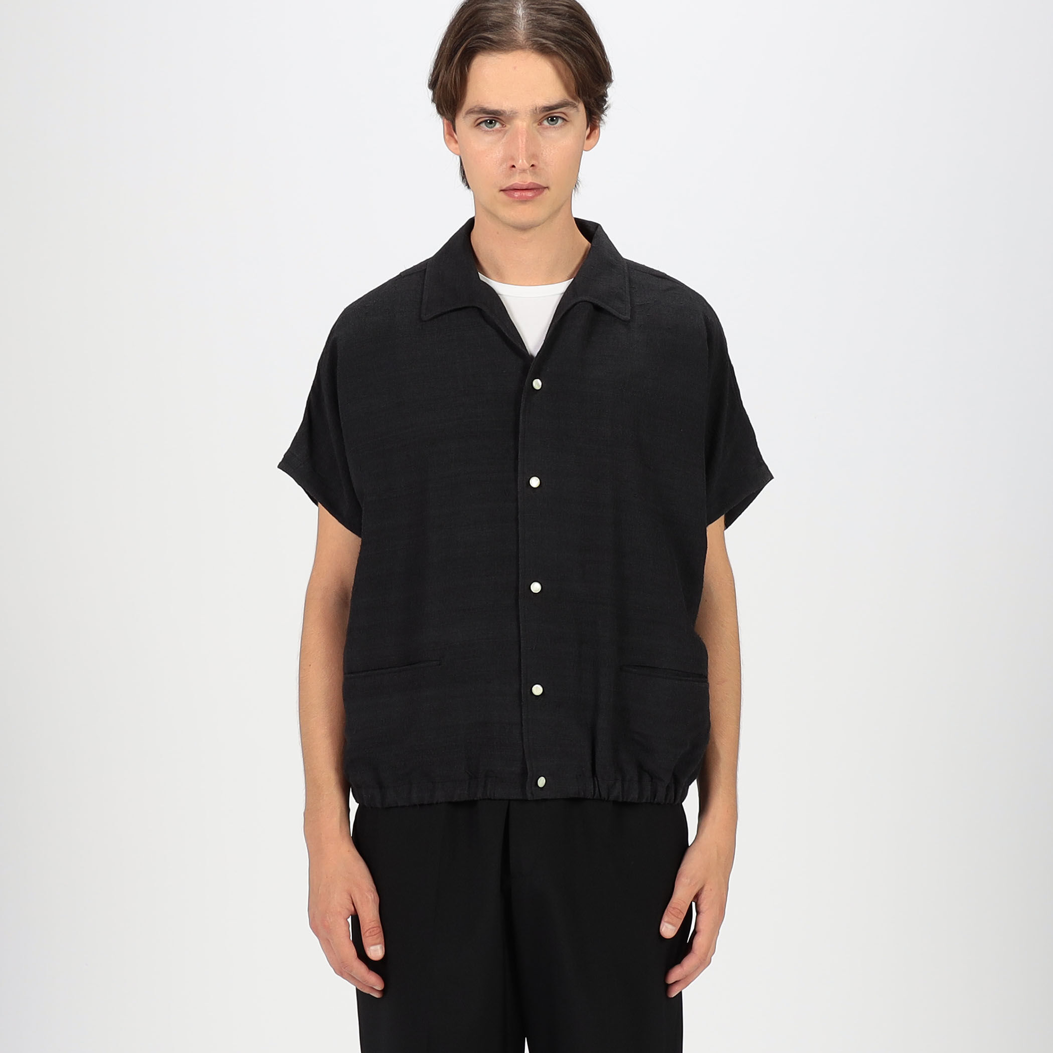 HAVERSACK ATTIRE シルク オープンカラーシャツ