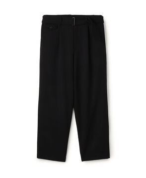 ウールギャバジン ベルテッドパンツ