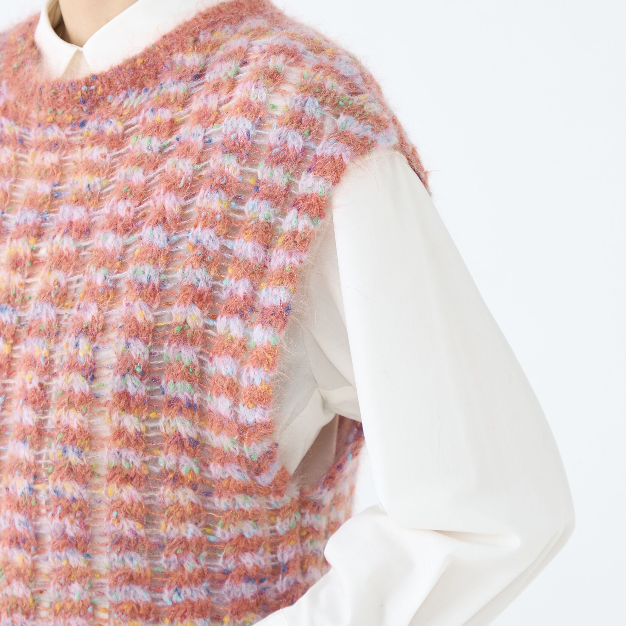 ミックスボーダー クルーネックベスト｜トゥモローランド 公式通販