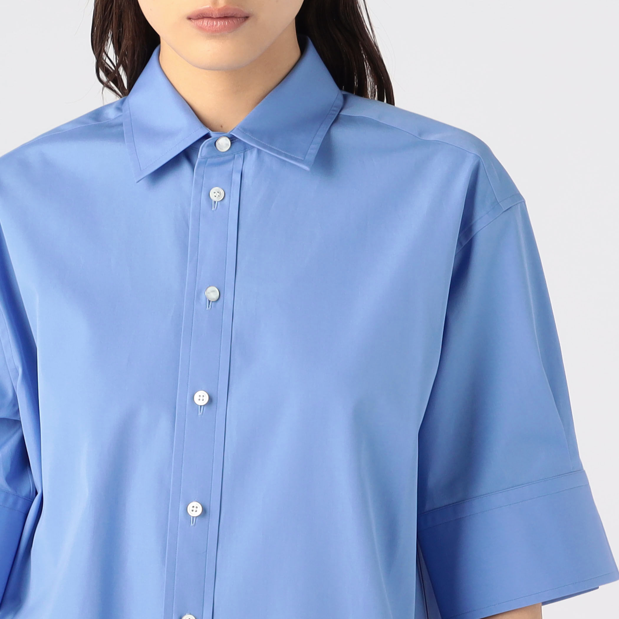 シルケットコットン ハーフスリーブシャツ｜トゥモローランド 公式通販