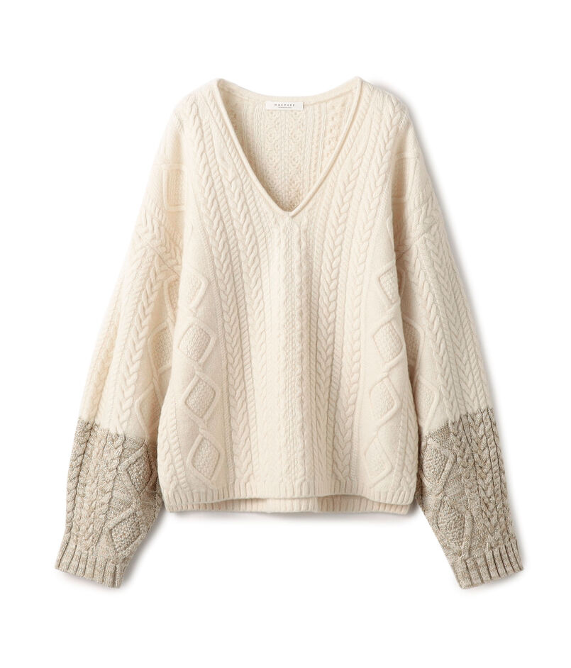 ルレックスケーブル Vネックプルオーバー
