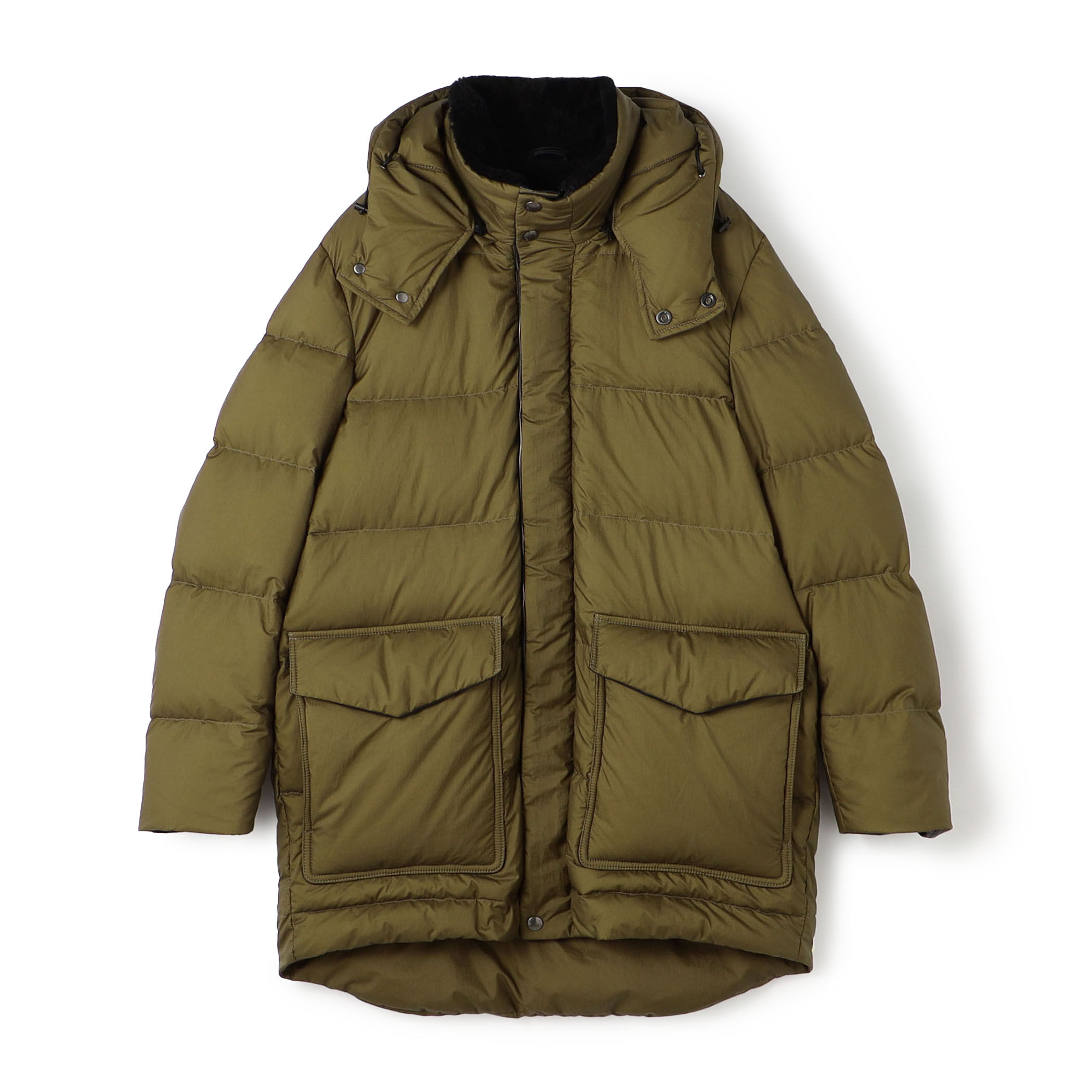 別注】EMMETI ナイロン フーデットダウンコート