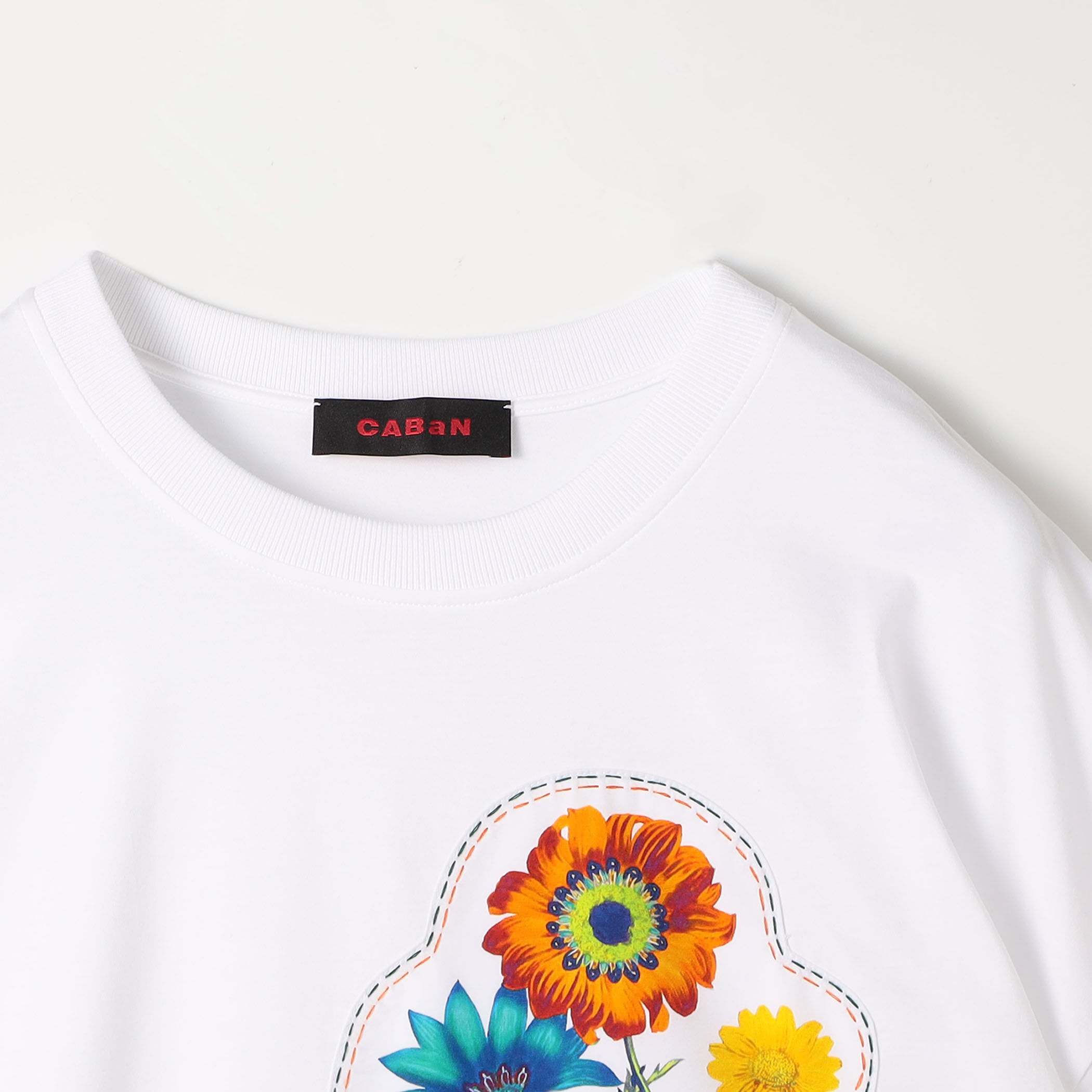 CABaN スビンコットン フルーツプリントTシャツ