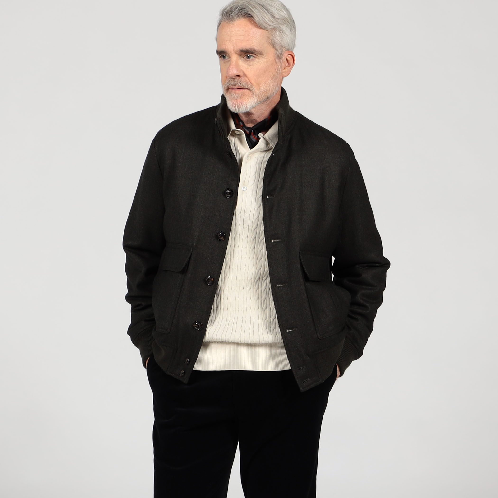 VALSTARINO ドライビングブルゾン コットン マットブラック 46 Valstar ブルゾン アウター VALSTAR × Brilla per il gusto