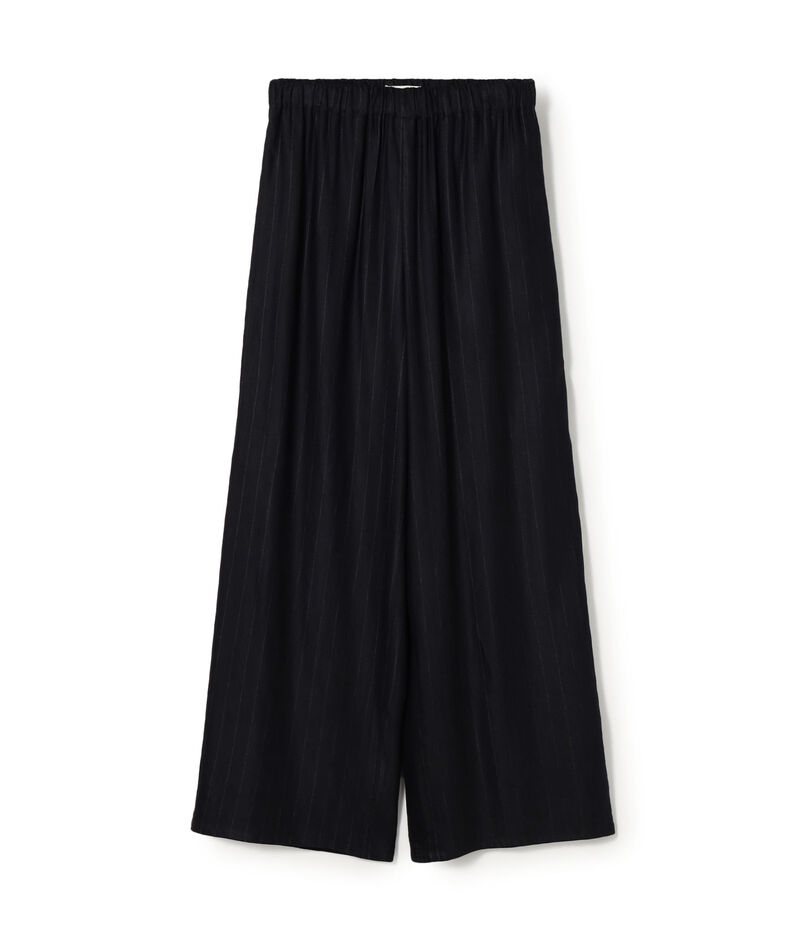 レーヨンリネンストレッチ イージーセミワイドパンツ