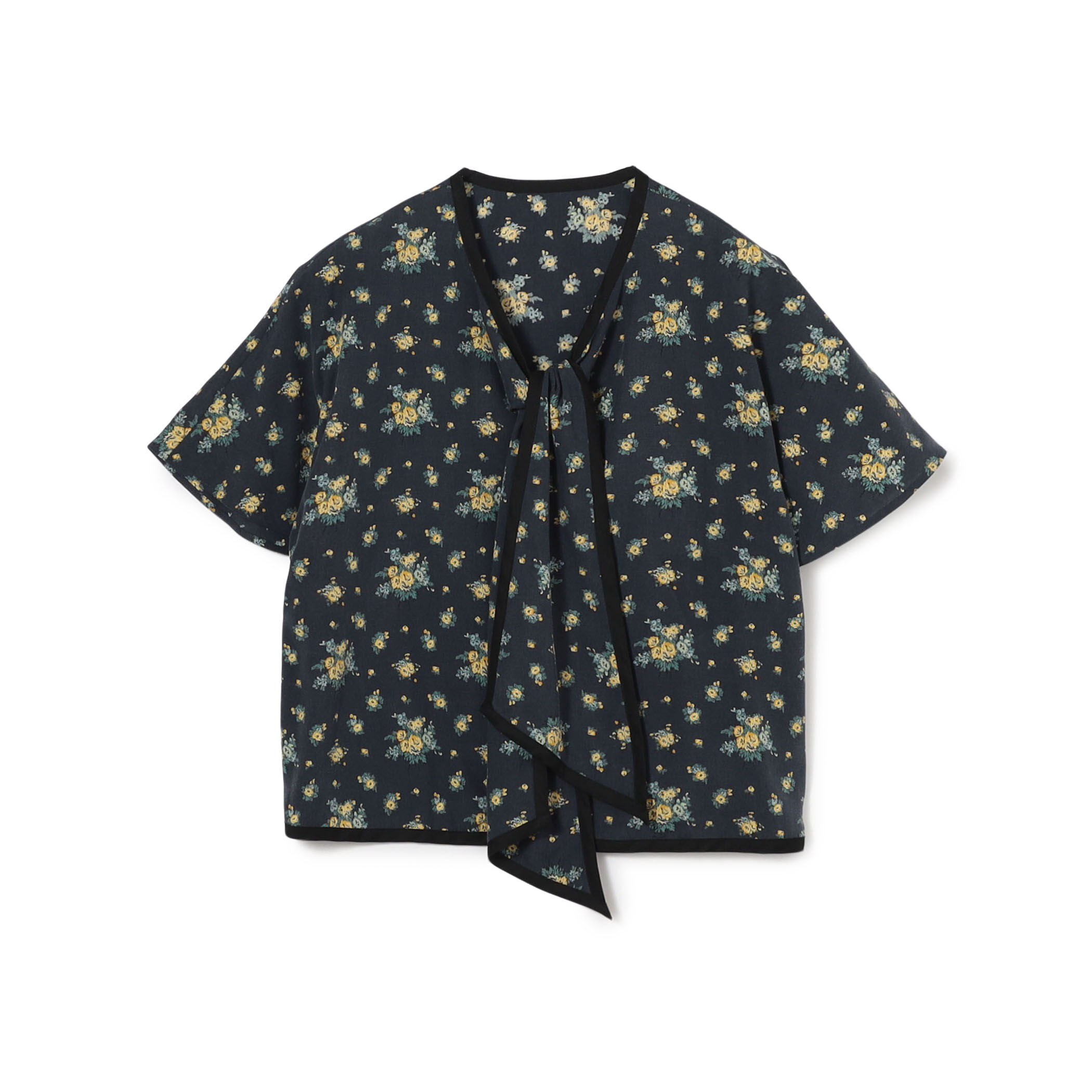 レーヨンプリント フロントノットブラウス｜トゥモローランド 公式通販