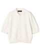 コットンカシミヤ パールポロカーディガン