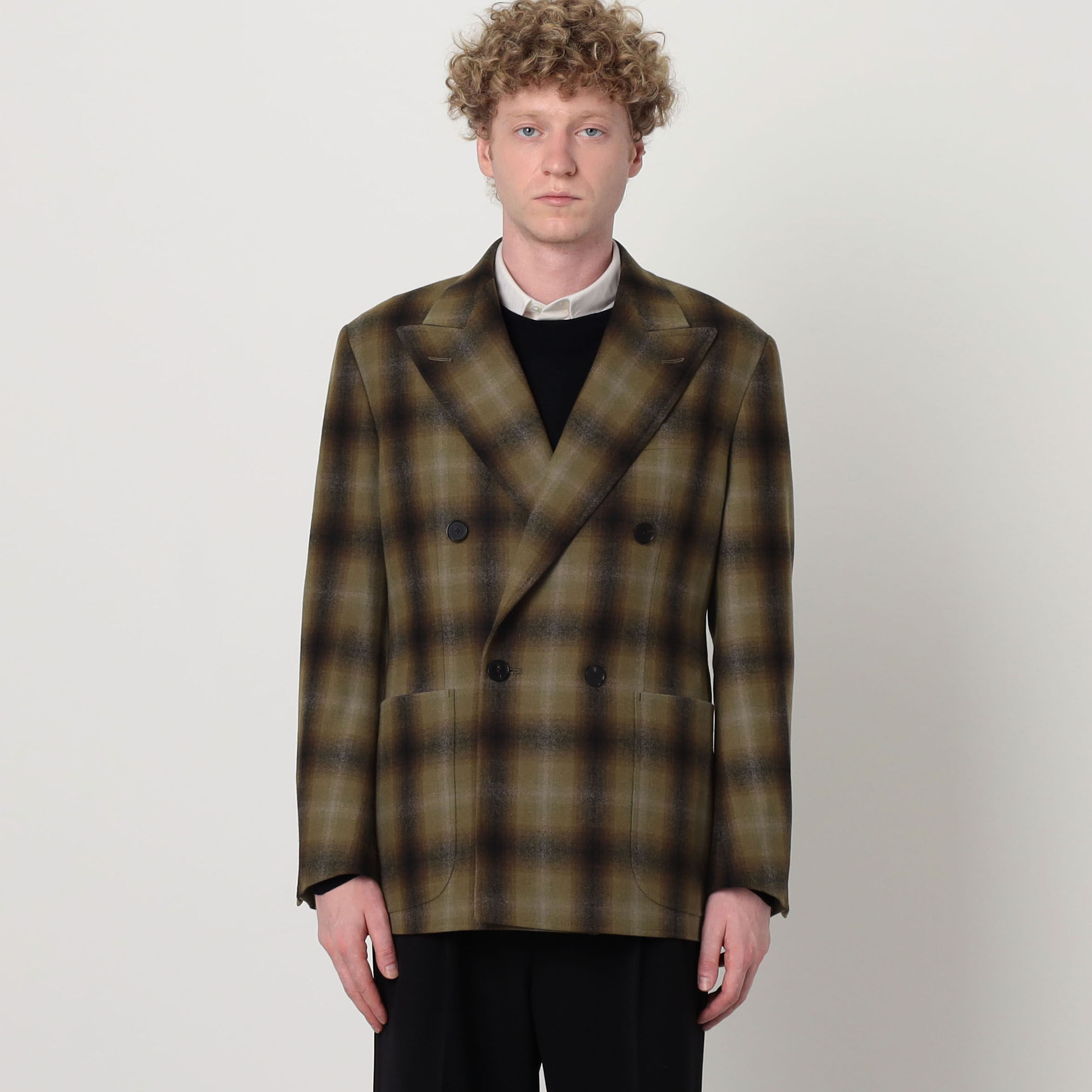 別注】PENDLETON ウールオンブレチェック ダブルブレスト4ボタン