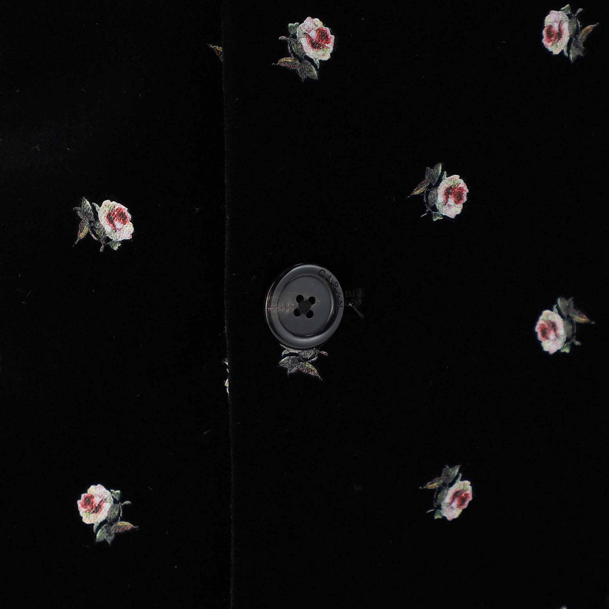 CABaN ベロアローズプリント テーラードジャケット