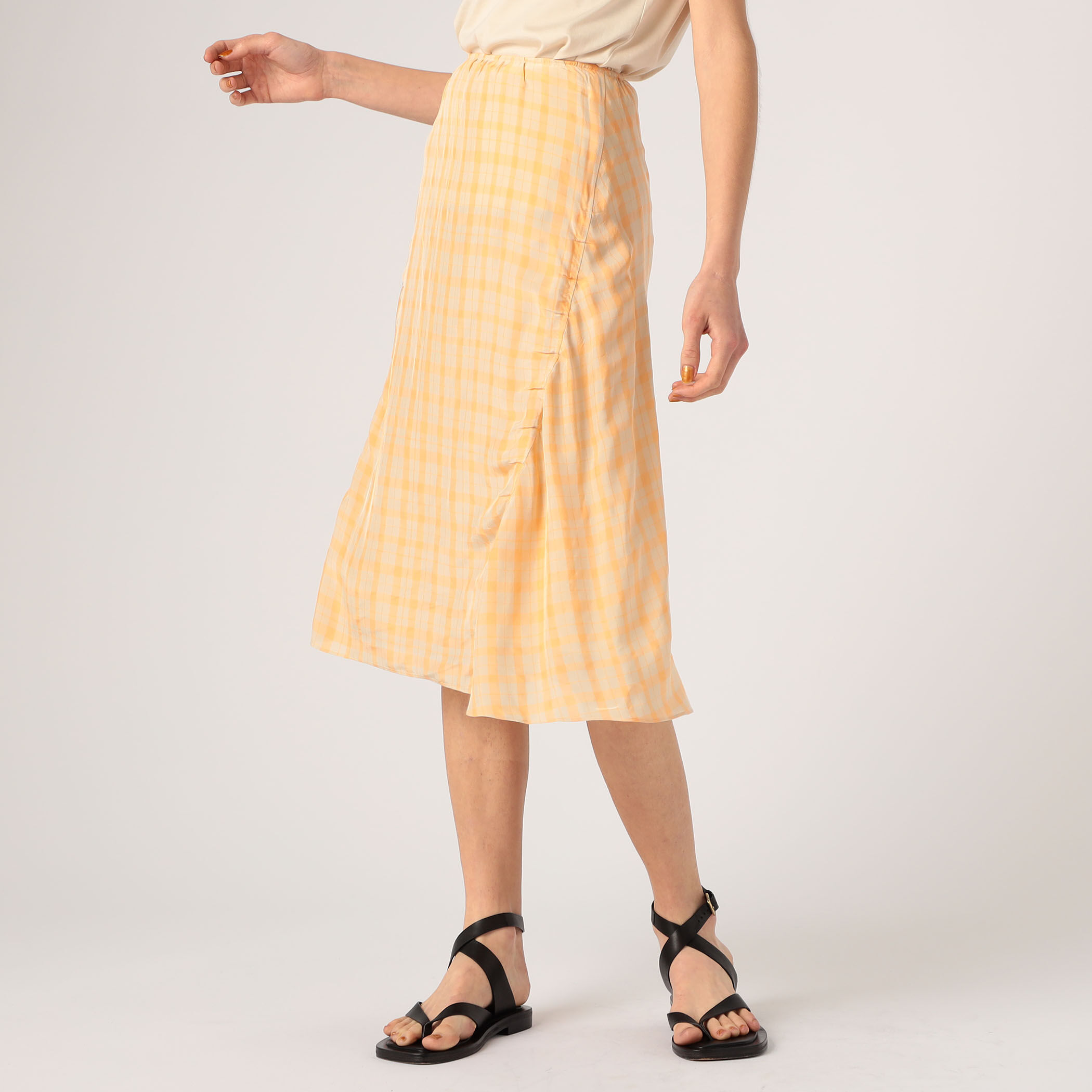 Acne Studios レーヨンチェックプリント フレアスカート｜トゥモローランド 公式通販