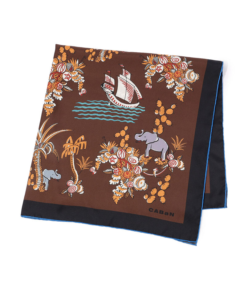 Zoo シルクプリントスカーフ