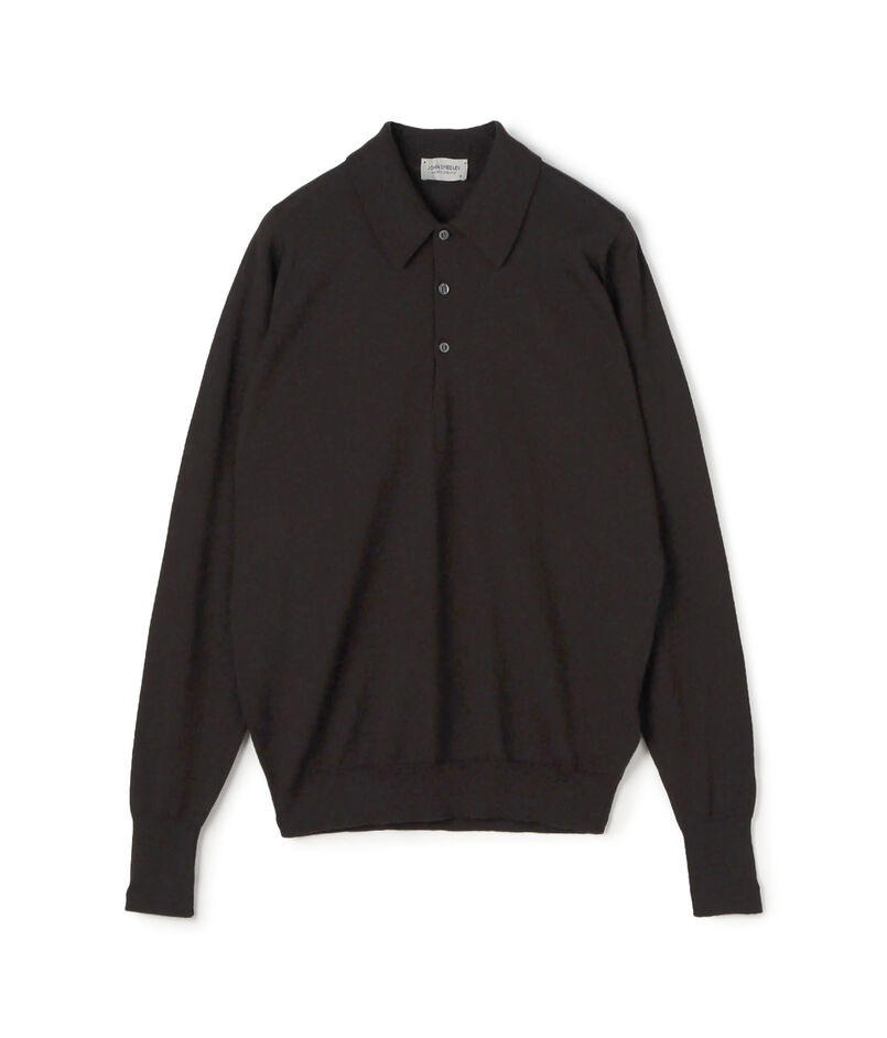 JOHN SMEDLEY  DORSET メリノウール ポロカラープルオーバーニット