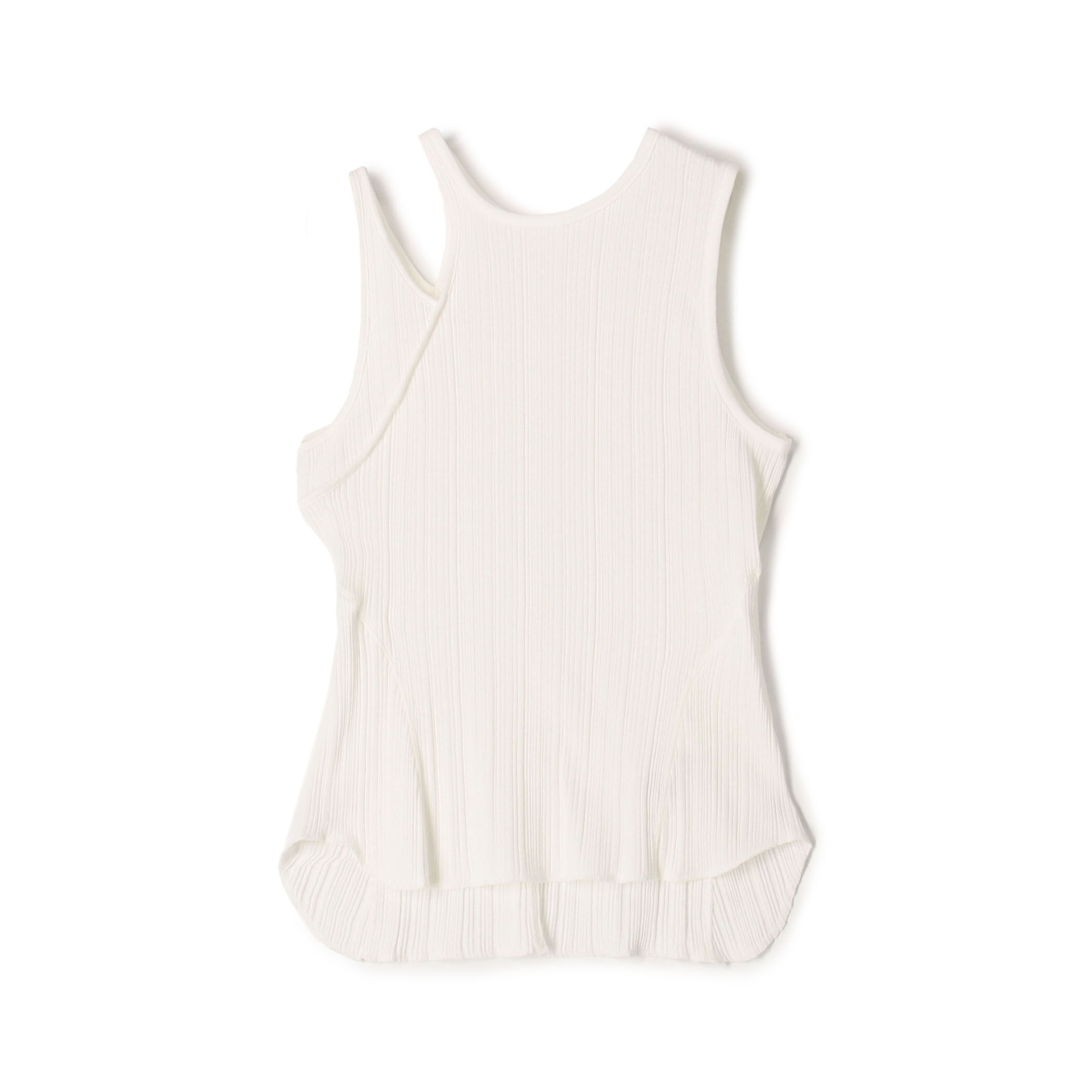 Mame Kurogouchi Random Ribbed Organic Cotton Sleeveless Top