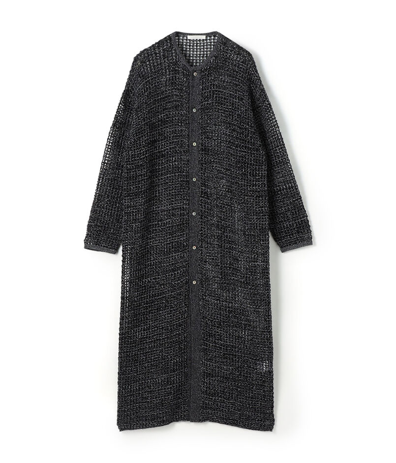 ■ウールコットンメッシュ ロングカーディガン