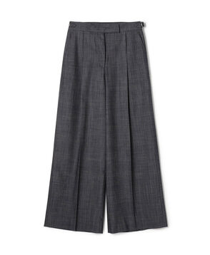 コンフォートデニム タックワイドパンツ