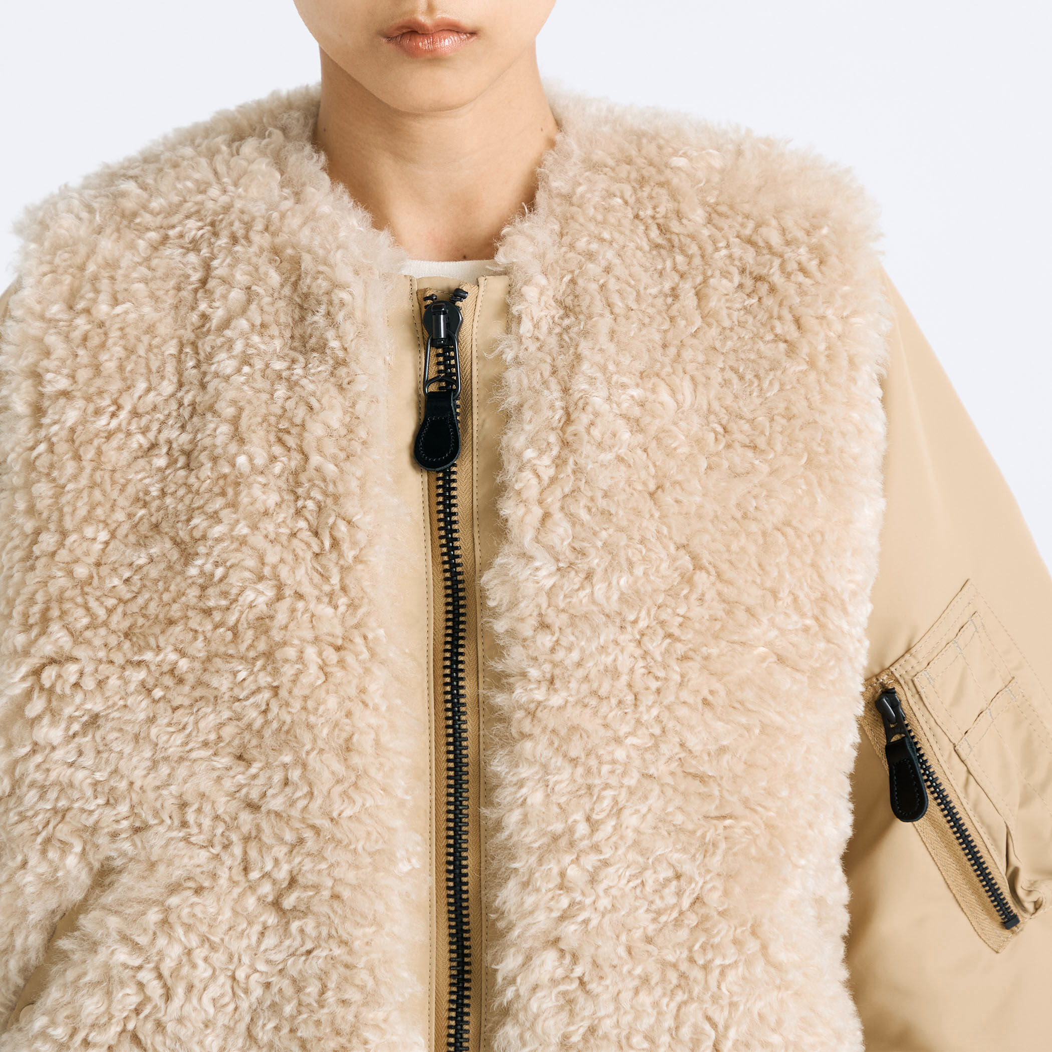 別注】HYKE FAUX SHEARLING TYPE MA-1JACKET｜トゥモローランド 公式通販