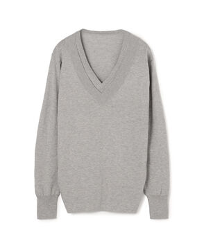 ハイゲージコットン レイヤードVネックプルオーバー