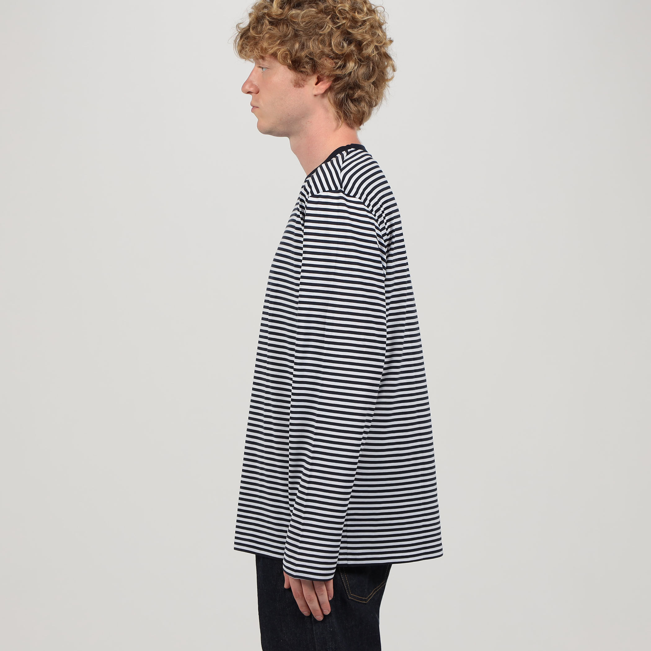 SUNSPEL MTSH0003ES コットンストライプ ロングスリーブ Tシャツ