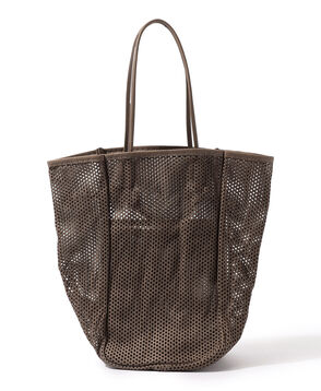 AMIACALVA WASHED LEATHER MESH TOTET M トートバッグ