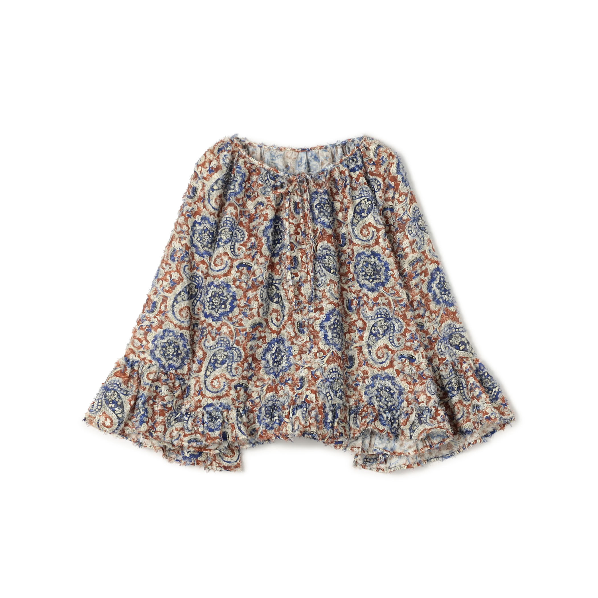 ラメカットジャカード フリルブラウス｜トゥモローランド 公式通販