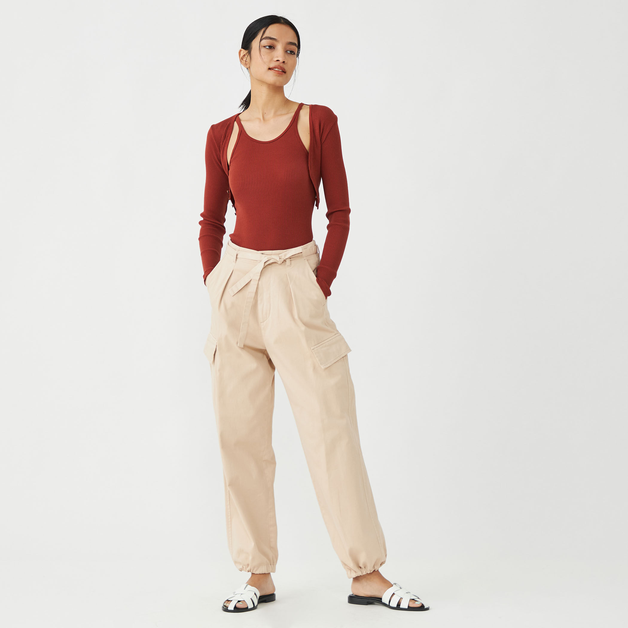 ソフトコットンサテン カーゴパンツ｜トゥモローランド 公式通販