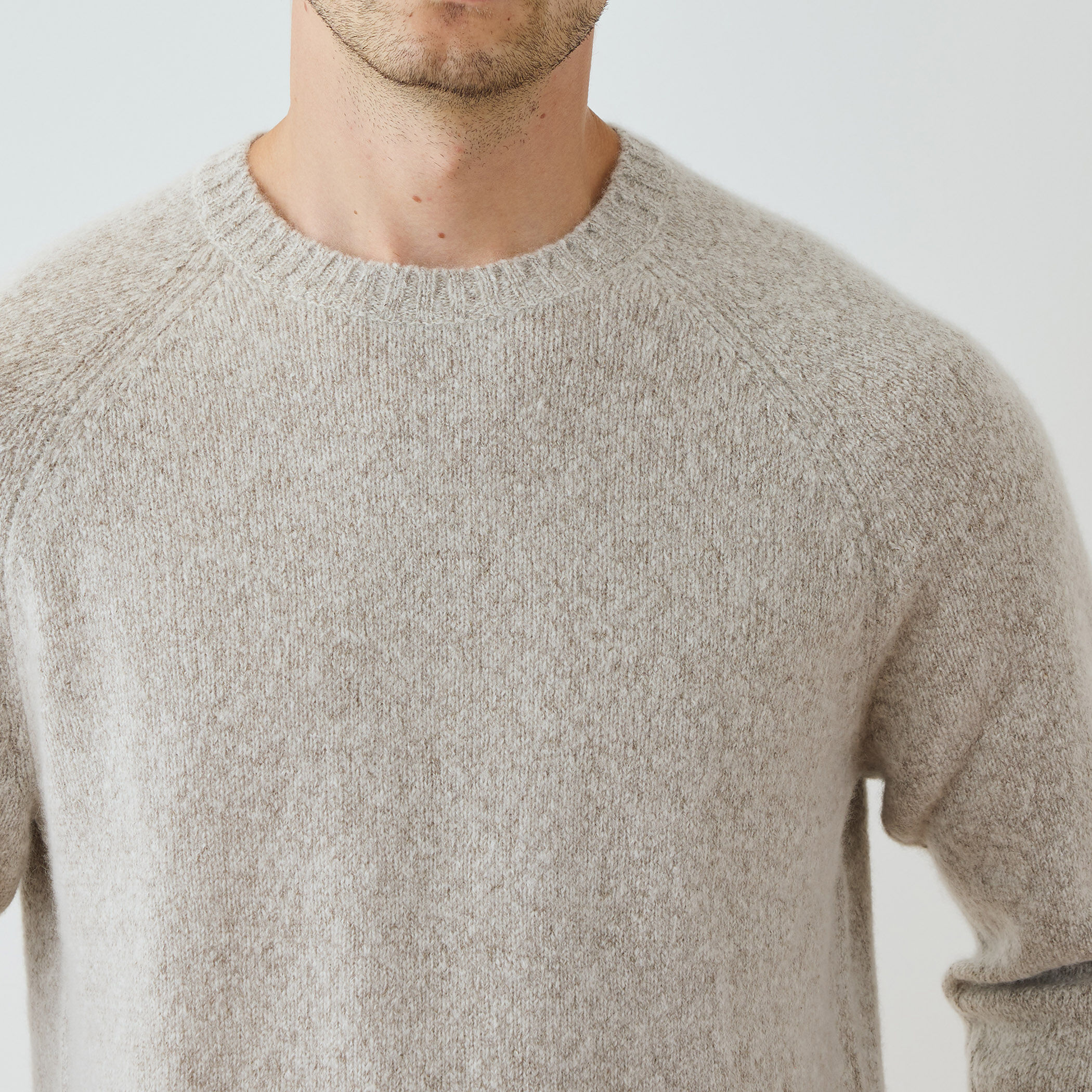 ライトテクスチャードカシミヤ ラグランスリーブプルオーバー MLTC3705